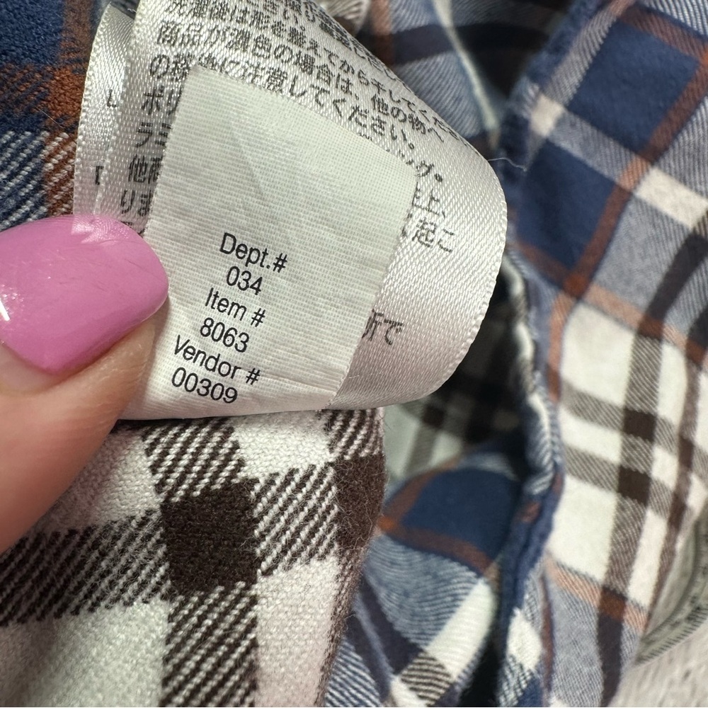 Eddie Bauer heavy flannel Casual Button Down Shirt plaid relaxed fit sz 2XL - Picture 8 of 8